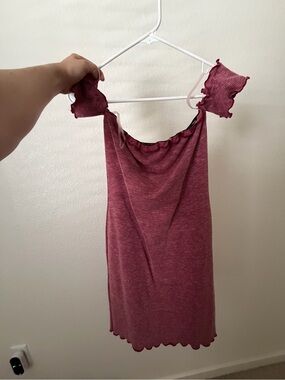 Unlisted Off-Shoulder Ribbed Camisole - Mauve